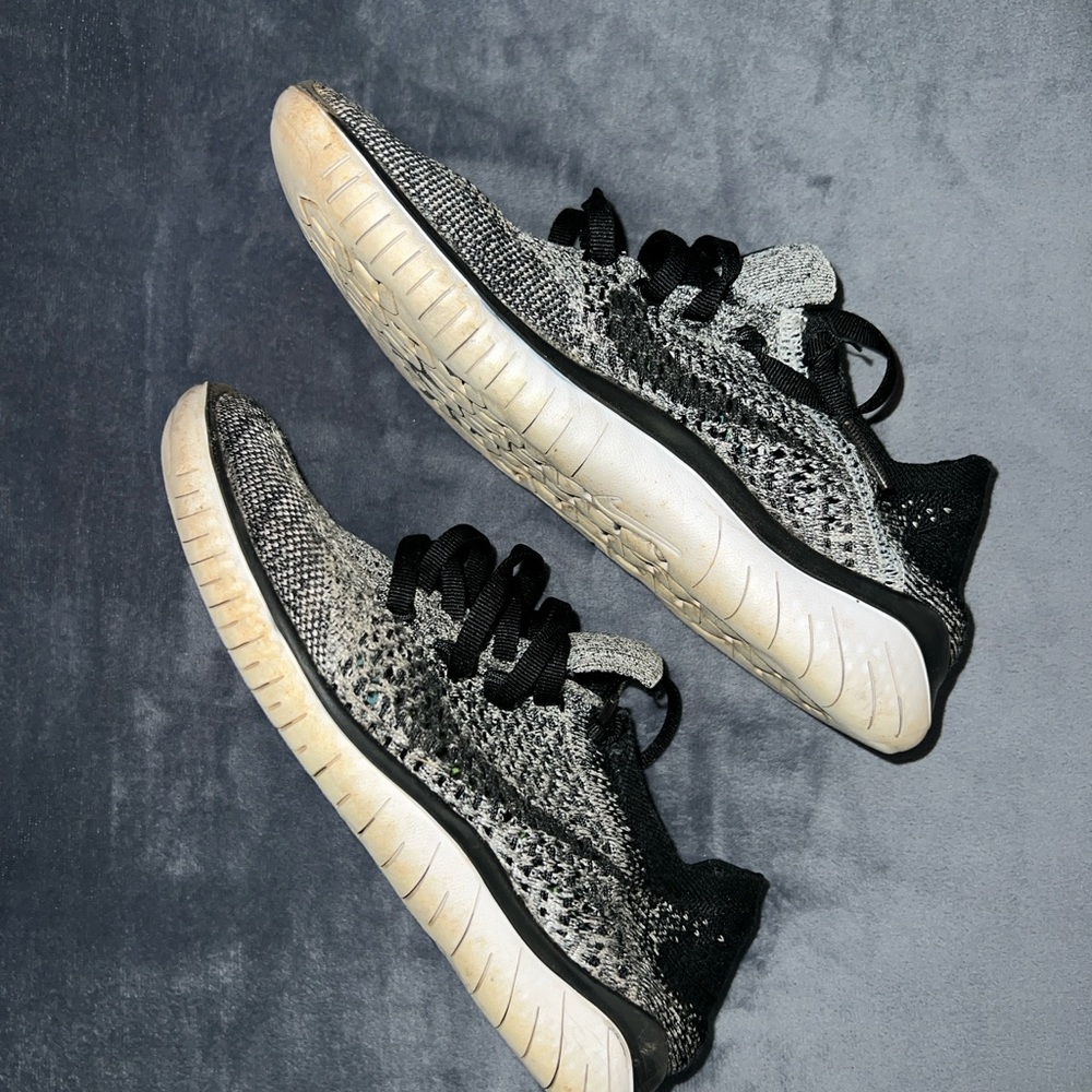 Black and Gray Knit Sneakers